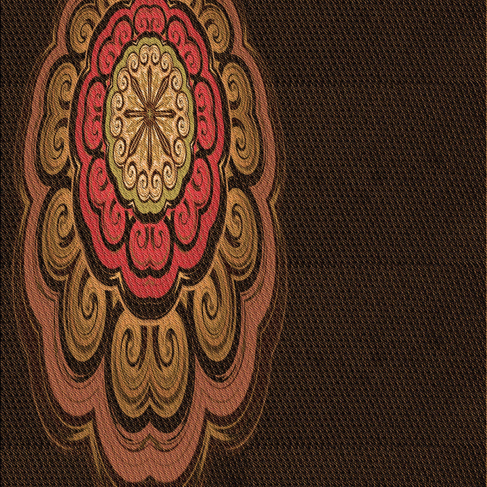 Patterned Saddle Brown Rug, pat2150org