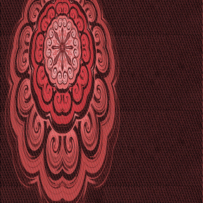 Patterned Fire Brick Red Rug, pat2150rd