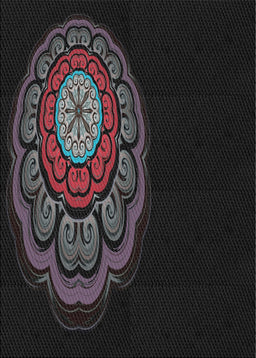 Patterned Carbon Gray Novelty Rug, pat2150