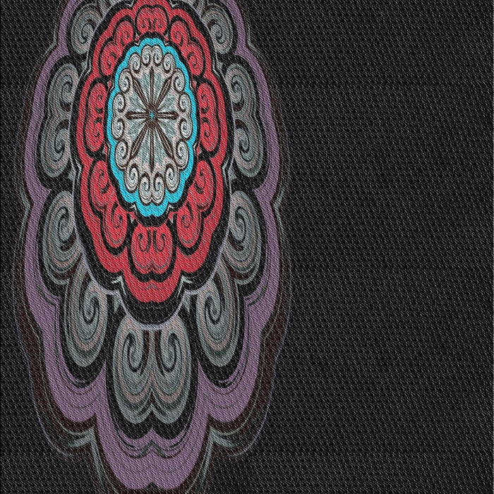 Patterned Carbon Gray Novelty Rug, pat2150