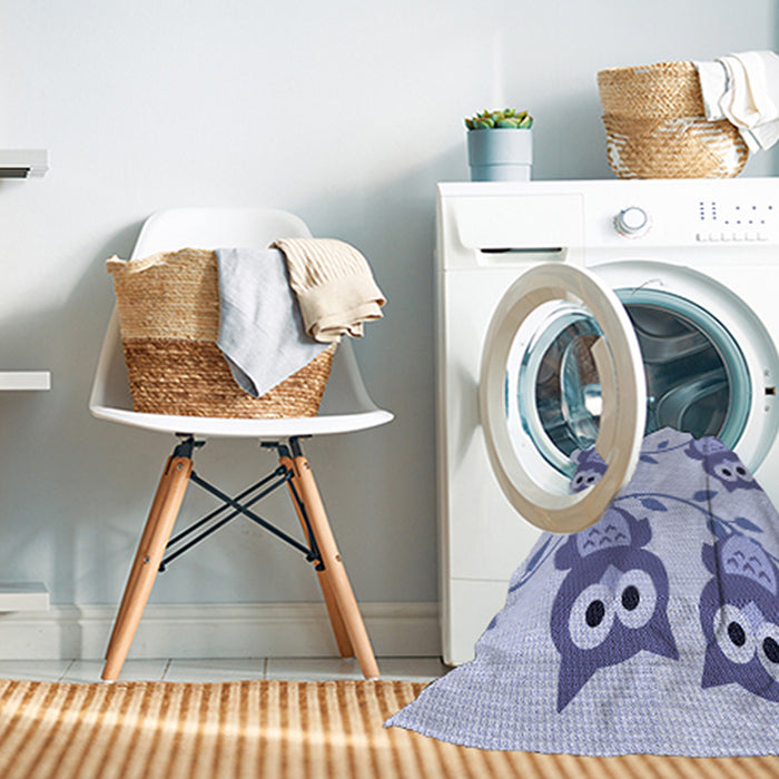 Machine Washable Transitional Blue Rug in a Washing Machine, wshpat2151blu