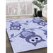 Machine Washable Transitional Blue Rug in a Family Room, wshpat2151blu