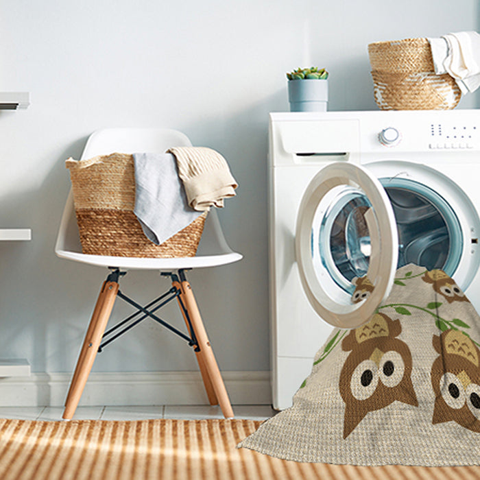 Machine Washable Transitional Golden Blonde Gold Rug in a Washing Machine, wshpat2151brn