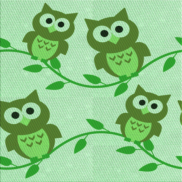 Round Machine Washable Transitional Green Rug, wshpat2151grn