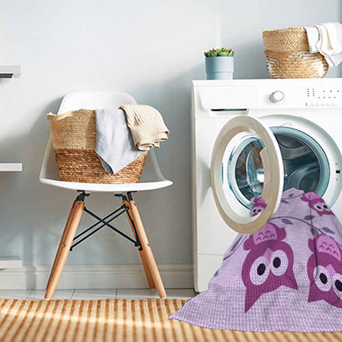 Machine Washable Transitional Medium Orchid Purple Rug in a Washing Machine, wshpat2151pur