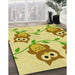 Patterned Dark Golden Brown Rug in Family Room, pat2151yw