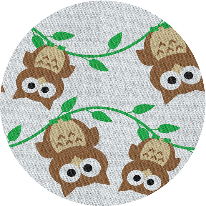 Square Machine Washable Transitional Khaki Green Rug, wshpat2151