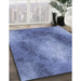 Machine Washable Transitional Sky Blue Rug in a Family Room, wshpat2152blu