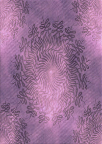 Machine Washable Transitional Orchid Purple Rug, wshpat2152pur