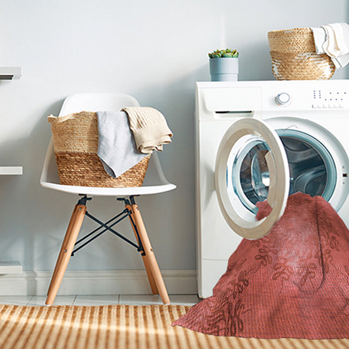 Machine Washable Transitional Red Rug in a Washing Machine, wshpat2152rd