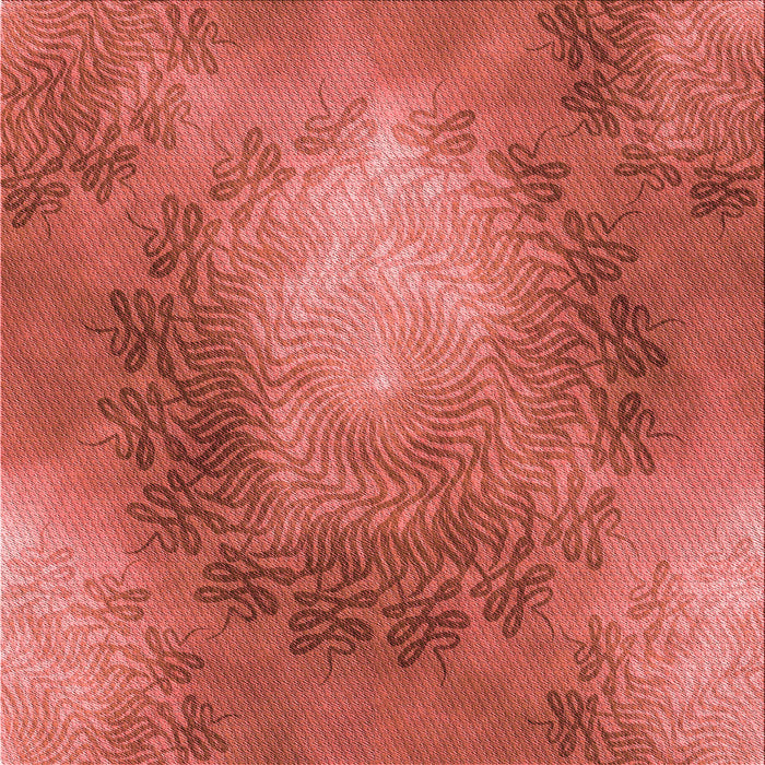 Round Machine Washable Transitional Red Rug, wshpat2152rd
