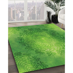 Machine Washable Transitional Green Rug in a Family Room, wshpat2152