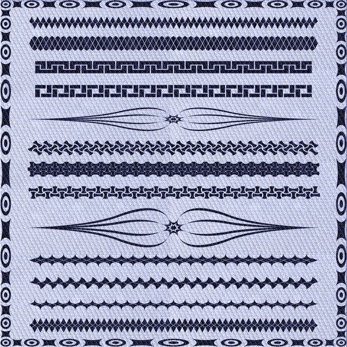 Round Patterned Blue Rug, pat2153blu