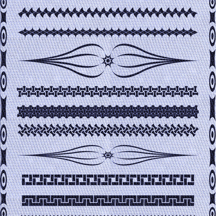 Machine Washable Transitional Blue Rug, wshpat2153blu