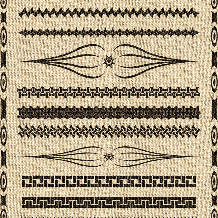 Patterned Khaki Gold Rug, pat2153brn