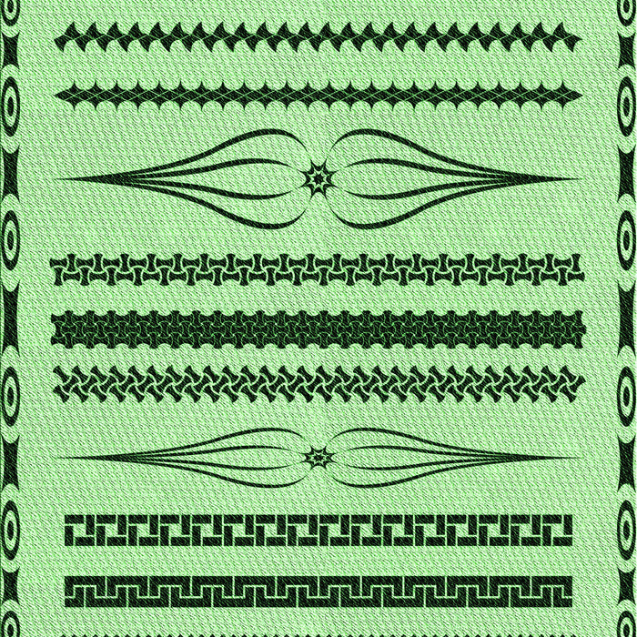Patterned Light Green Rug, pat2153grn