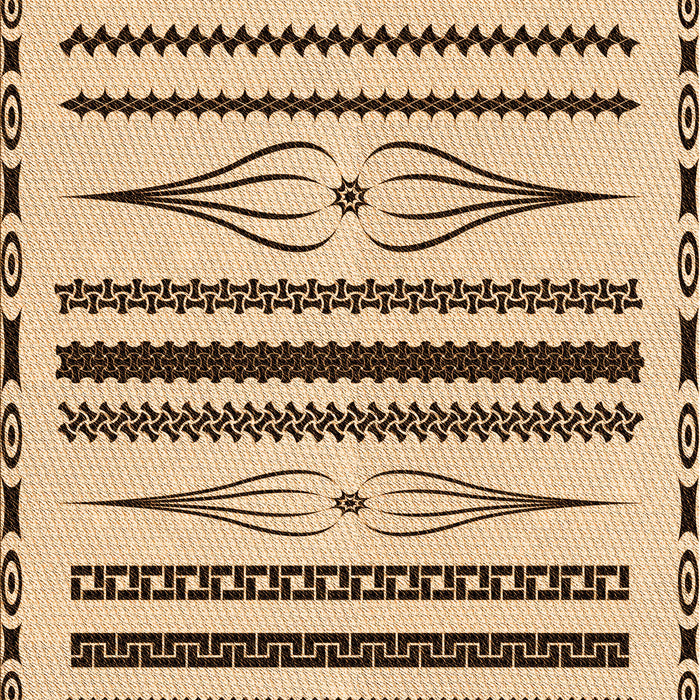 Patterned Saddle Brown Rug, pat2153org