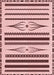 Machine Washable Transitional Pink Rug, wshpat2153rd