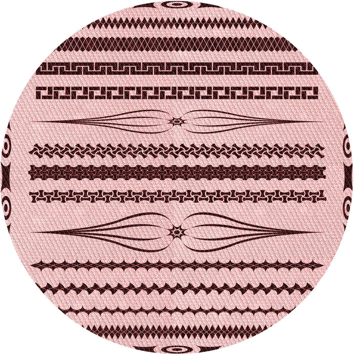 Square Machine Washable Transitional Pink Rug in a Living Room, wshpat2153rd