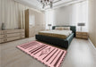 Patterned Pink Rug in a Bedroom, pat2153rd