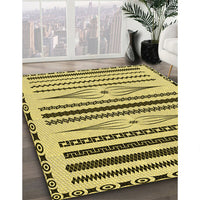 Patterned Oak Brown Rug, pat2153yw