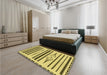 Patterned Oak Brown Rug in a Bedroom, pat2153yw