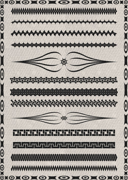 Patterned Gray Novelty Rug, pat2153