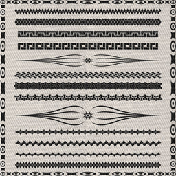 Square Patterned Gray Novelty Rug, pat2153