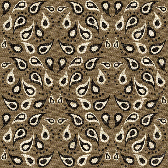 Round Patterned Peru Brown Rug, pat2154brn