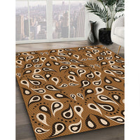 Patterned Red Brown Rug, pat2154org