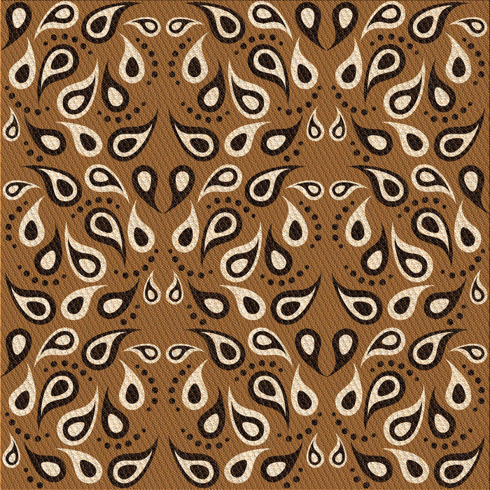 Round Patterned Red Brown Rug, pat2154org