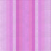 Round Machine Washable Transitional Bright Neon Pink Purple Rug, wshpat2155pur