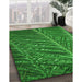 Machine Washable Transitional Dark Green Rug in a Family Room, wshpat2156grn