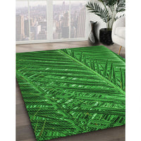 Patterned DarkGreen Rug, pat2156grn