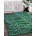 Machine Washable Transitional Mint Green Rug in a Family Room, wshpat2156lblu