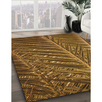 Patterned Red Brown Rug, pat2156org