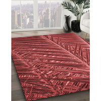 Patterned Red Rug, pat2156rd