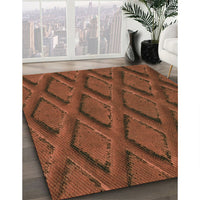 Patterned Red Rug, pat2157brn