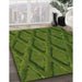 Machine Washable Transitional Dark Forest Green Rug in a Family Room, wshpat2157grn