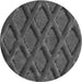 Square Patterned Dark Gray Black Rug, pat2157gry