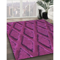 Patterned Burnt Pink Rug, pat2157pur