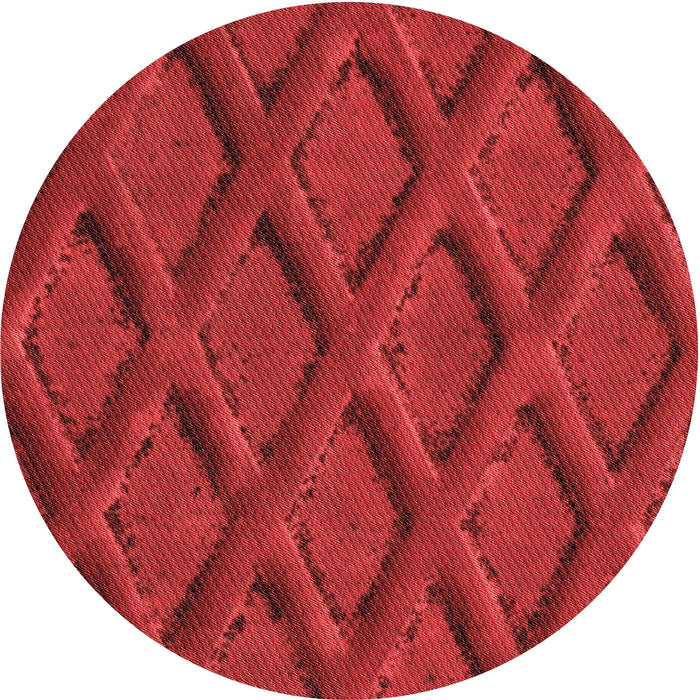 Square Patterned Red Rug, pat2157rd