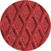 Square Patterned Red Rug, pat2157rd