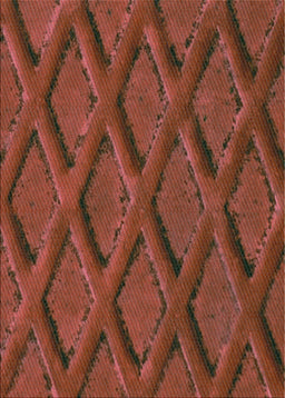 Patterned Orange Novelty Rug, pat2157
