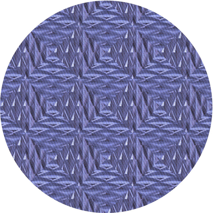 Square Patterned Deep Periwinkle Purple Rug, pat2158blu