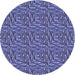 Square Patterned Deep Periwinkle Purple Rug, pat2158blu