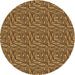 Square Patterned Dark Bronze Brown Rug, pat2158brn