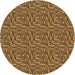 Square Machine Washable Transitional Dark Bronze Brown Rug in a Living Room, wshpat2158brn