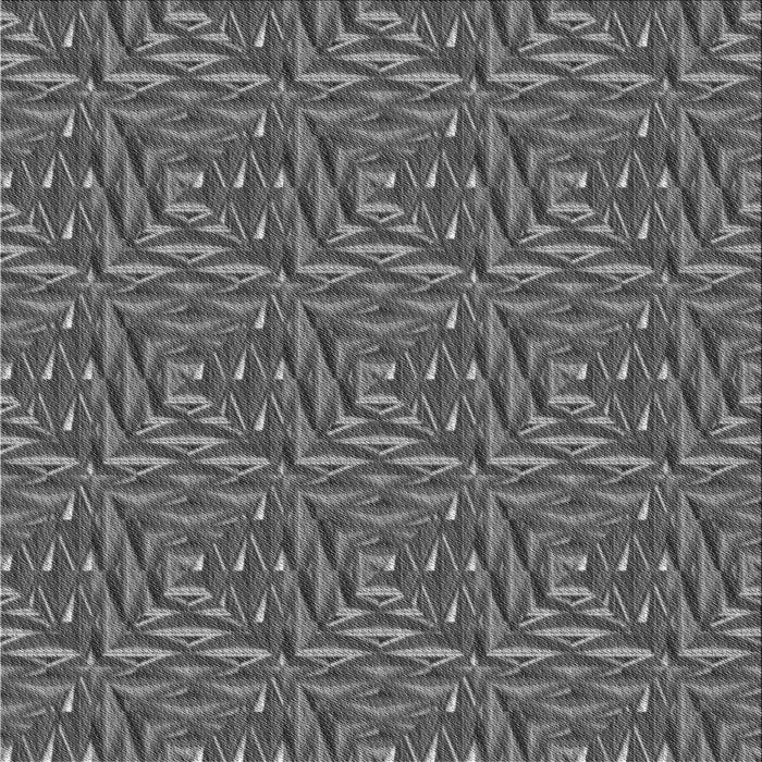 Round Patterned Black Rug, pat2158gry