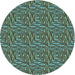 Square Patterned Mint Green Rug, pat2158lblu